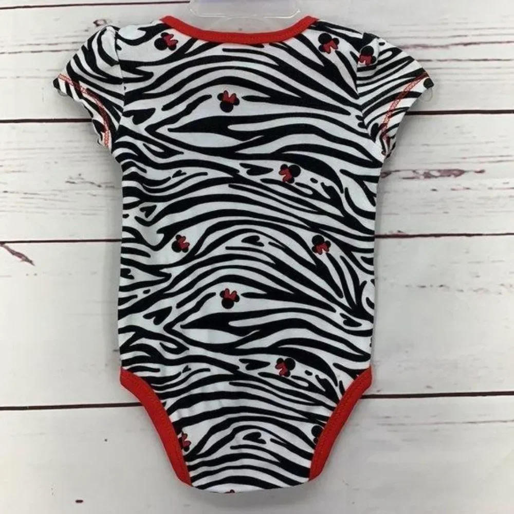 Baby Disney 0-3‎ Months zebra Minnie Mouse bodysuit